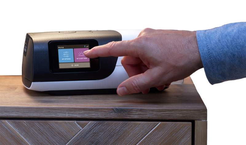 AirSense 11 touchscreen interface